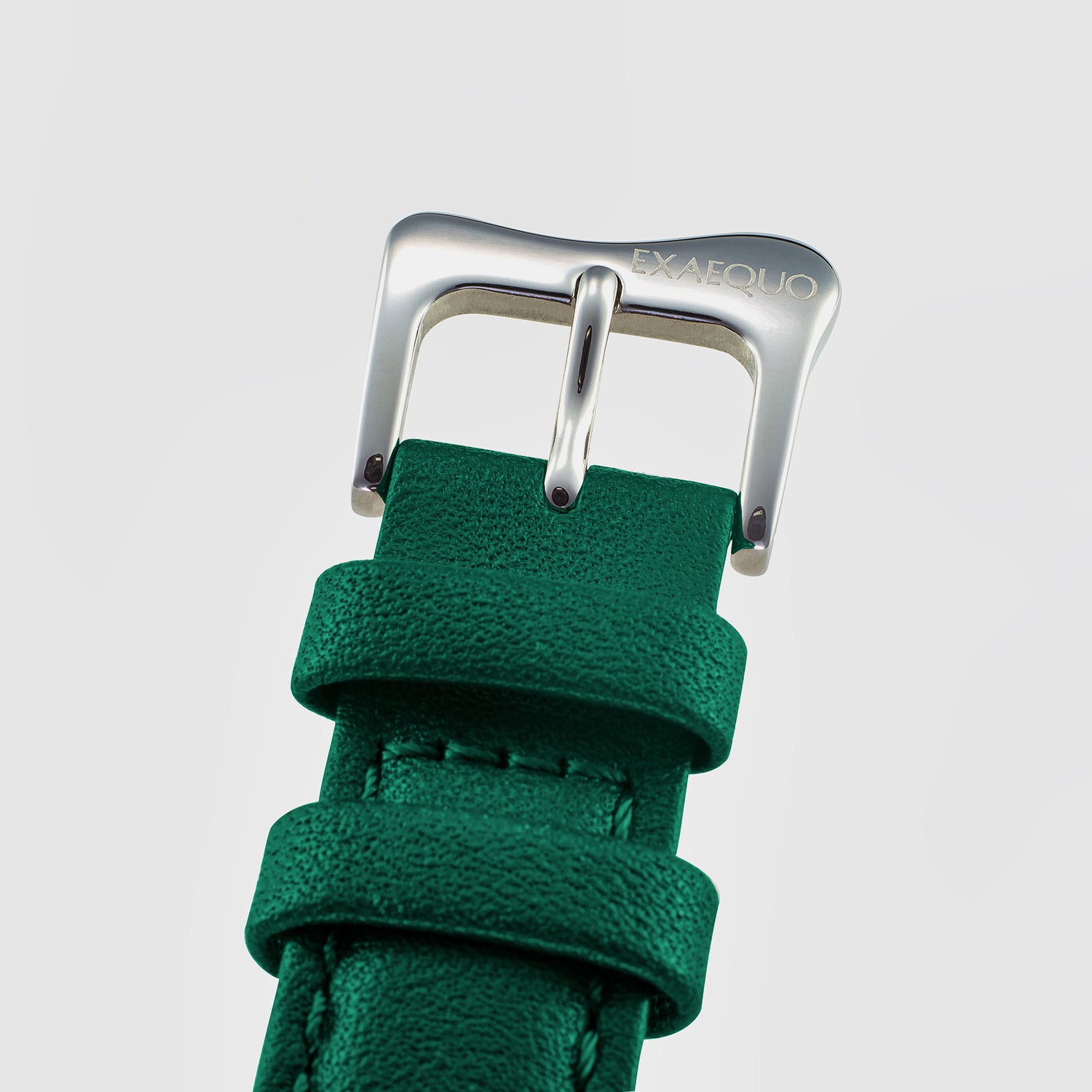 Classic Unisex Quartz Green Dial Analog Leather Watch EX0001.0005