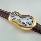 Classic Unisex Quartz White Dial Analog Leather Watch EX0002.0002