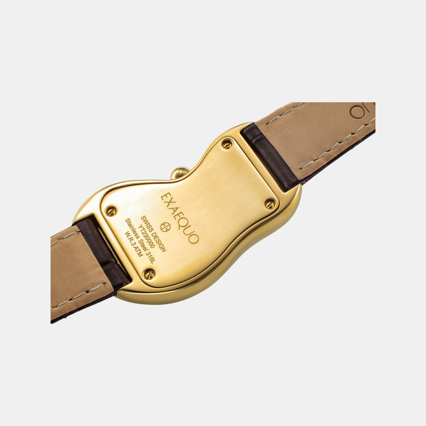 Classic Unisex Quartz White Dial Analog Leather Watch EX0002.0002