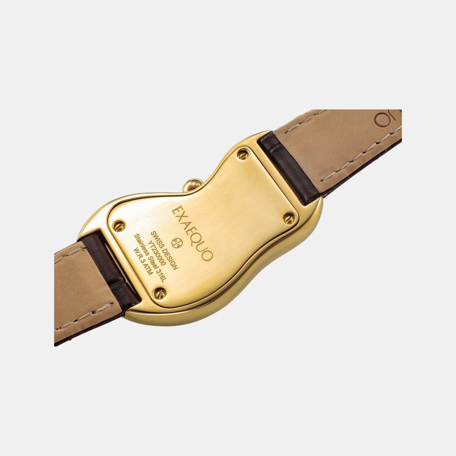 Classic Unisex Quartz White Dial Analog Leather Watch EX0002.0002