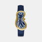 Classic Unisex Quartz Blue Dial Analog Leather Watch EX0002.0004