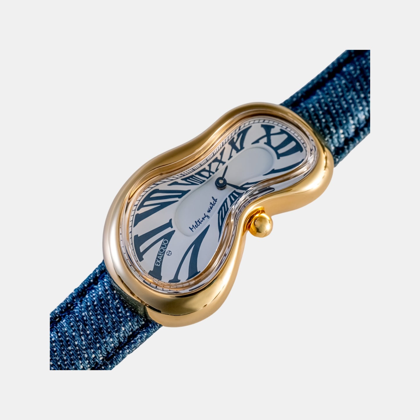 Classic Unisex Quartz White Dial Analog Aging Jeans Watch EX0002.0012