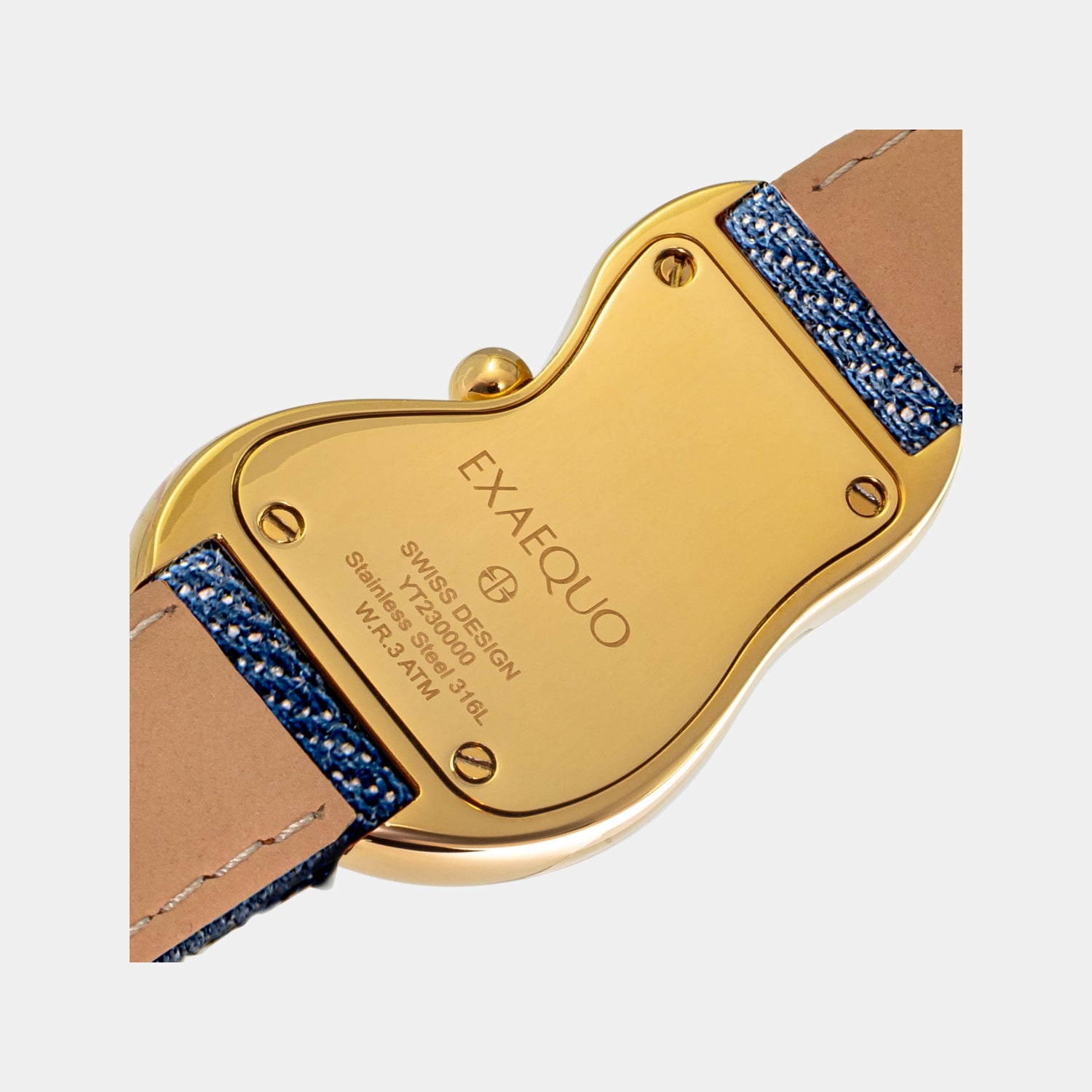 Classic Unisex Quartz White Dial Analog Aging Jeans Watch EX0002.0012