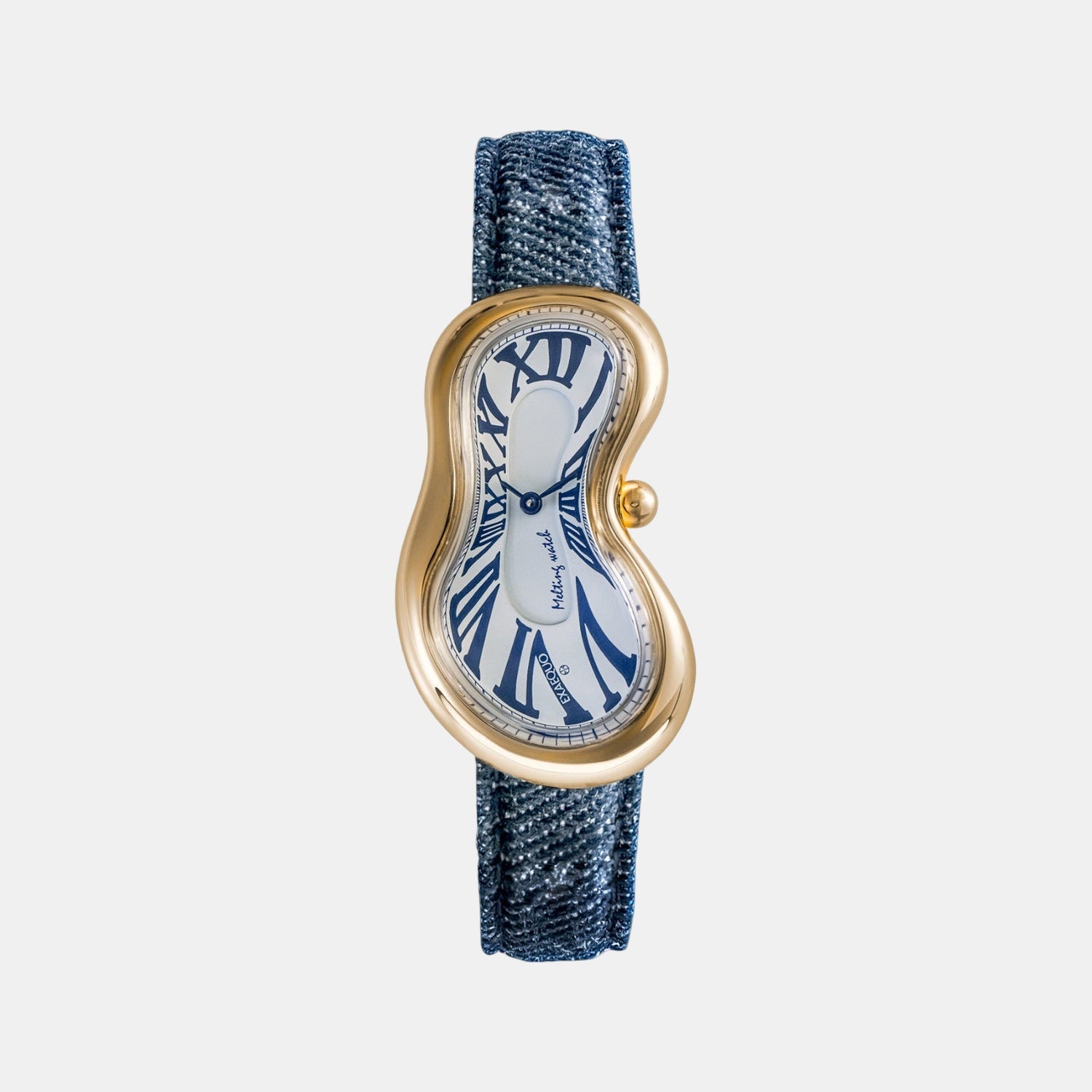 Classic Unisex Quartz White Dial Analog Aging Jeans Watch EX0002.0012