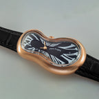 Classic Unisex Quartz Black Dial Analog Leather Watch EX0003.0001