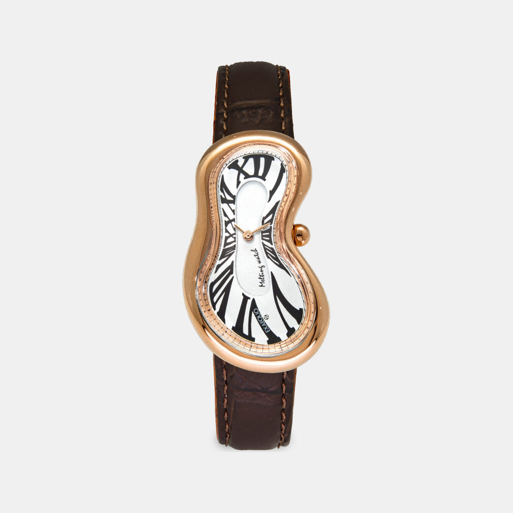 Classic Unisex Quartz White Dial Analog Leather Watch EX0003.0002