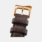 Classic Unisex Quartz White Dial Analog Leather Watch EX0003.0002