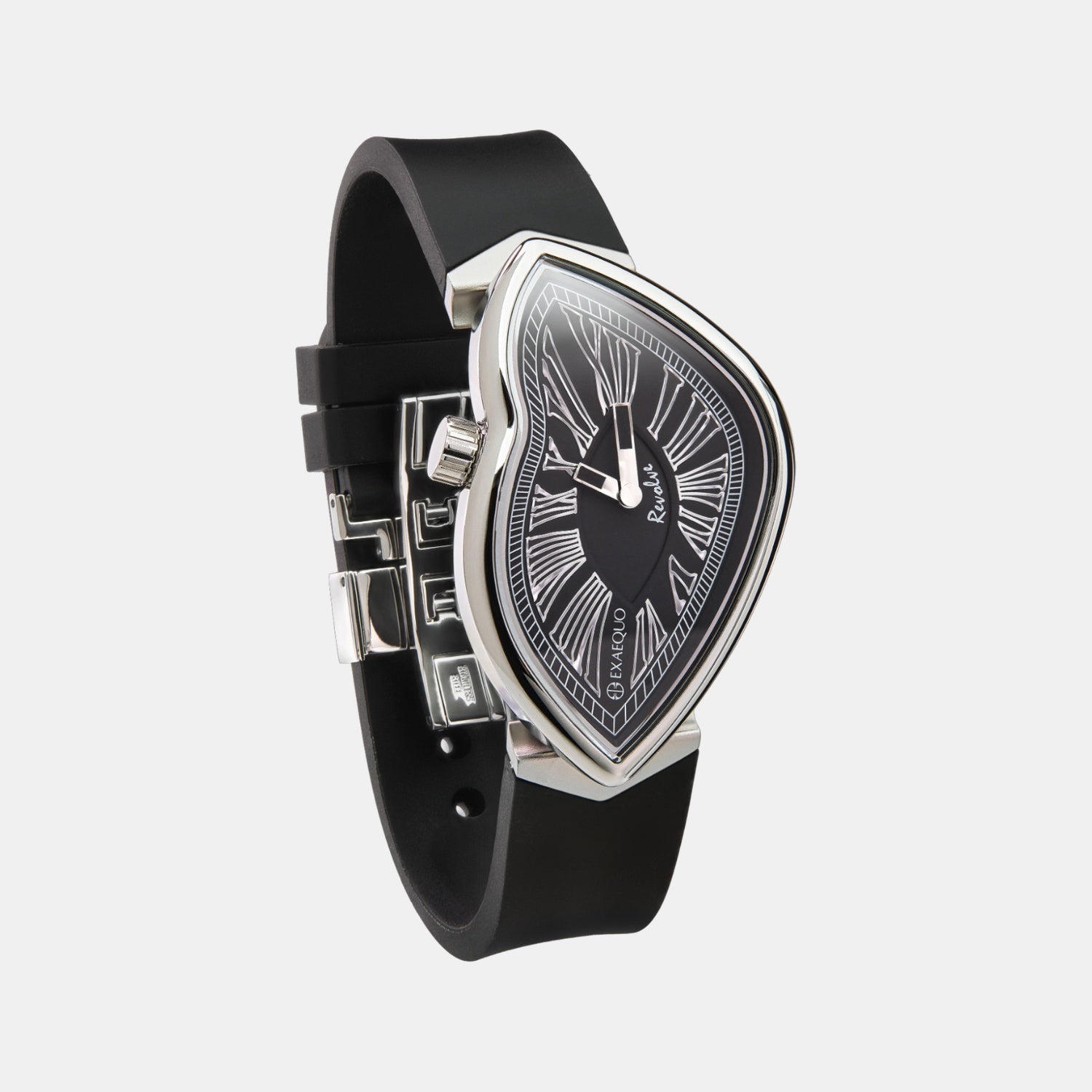 Revolve Unisex Quartz Black Dial Analog Silicone Watch EX0031.0001