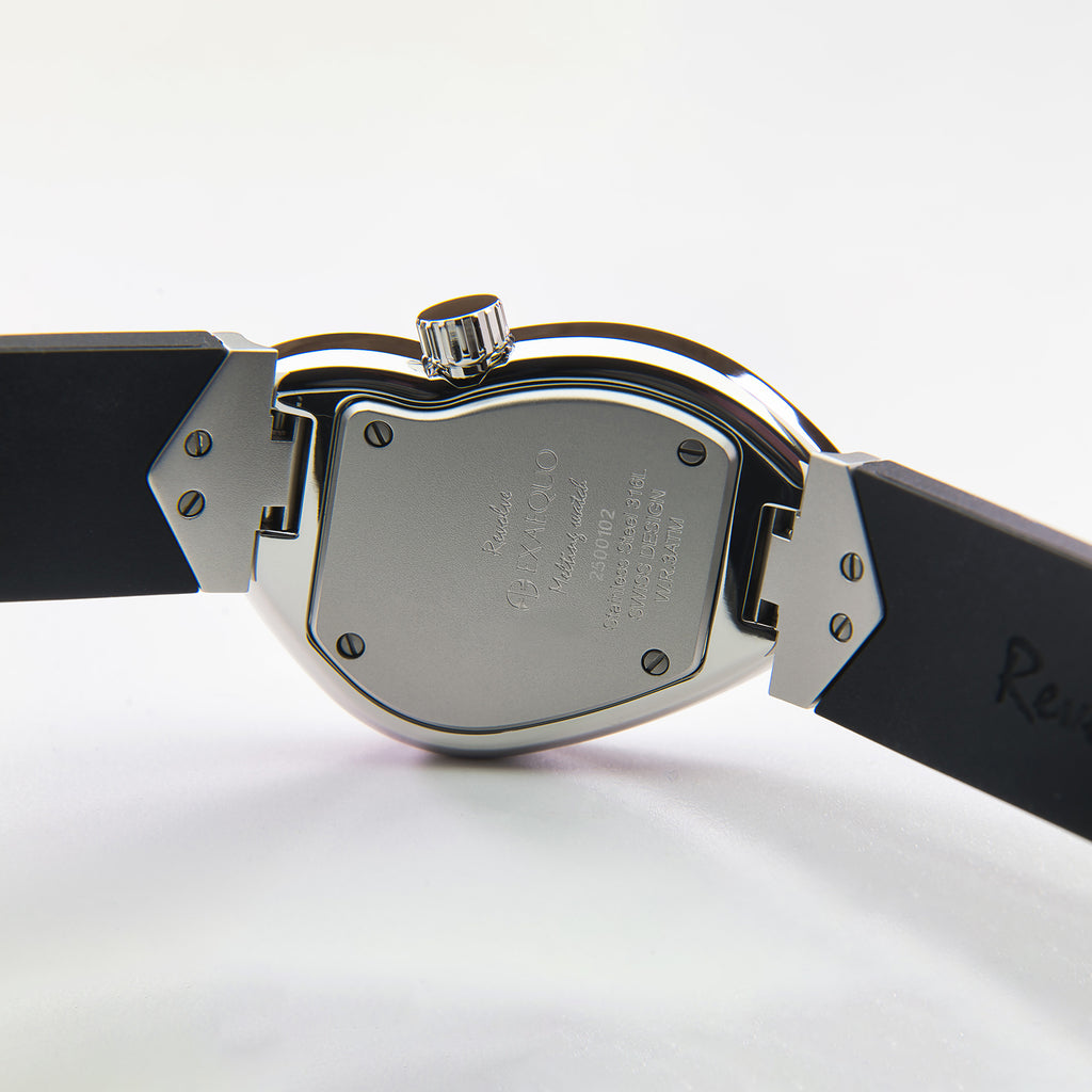 Revolve Unisex Quartz Black Dial Analog Silicone Watch EX0031.0001