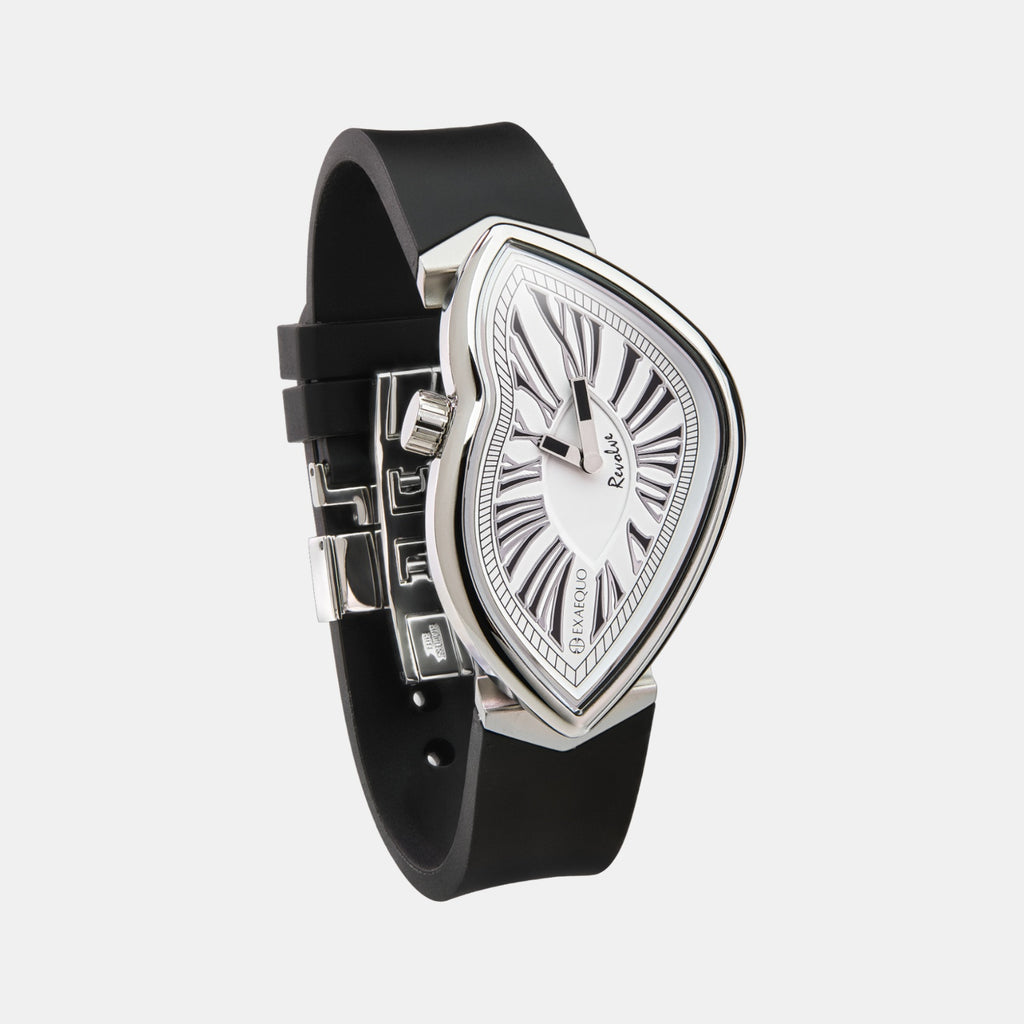 Revolve Unisex Quartz White Dial Analog Silicone Watch EX0031.0002