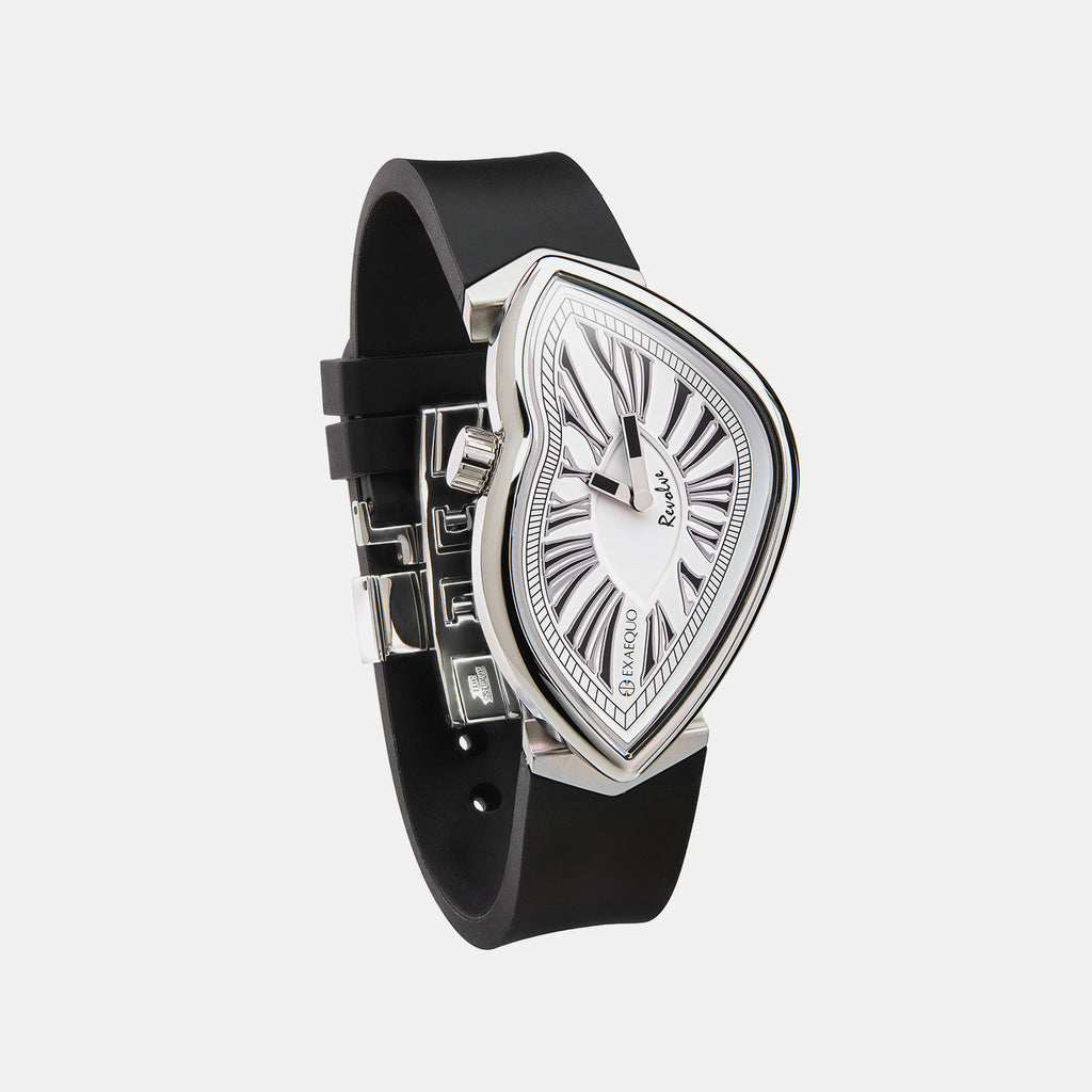 Revolve Unisex Quartz White Dial Analog Silicone Watch EX0031.0002