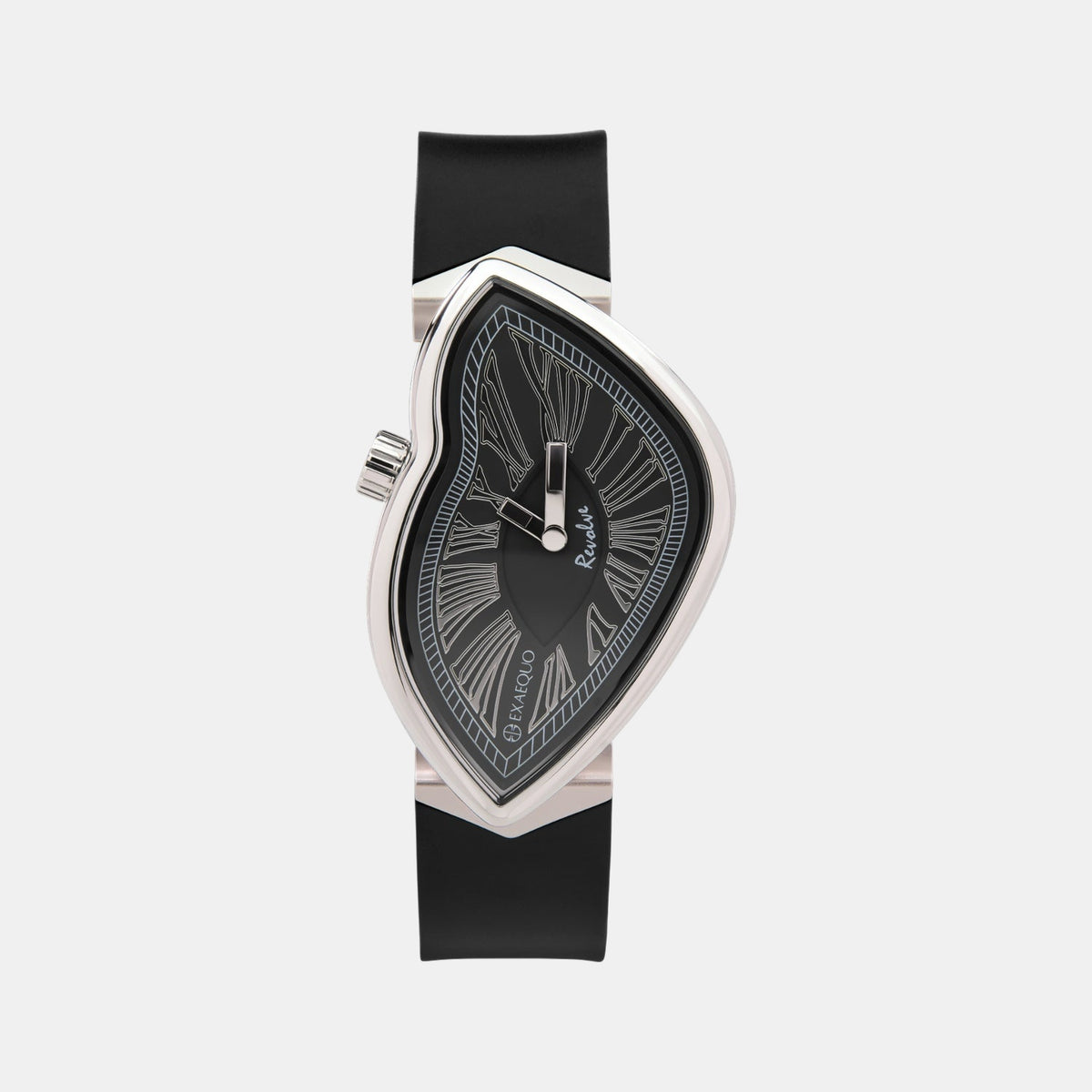 Revolve Unisex Quartz Black Dial Analog Silicone Watch EX0031.0001