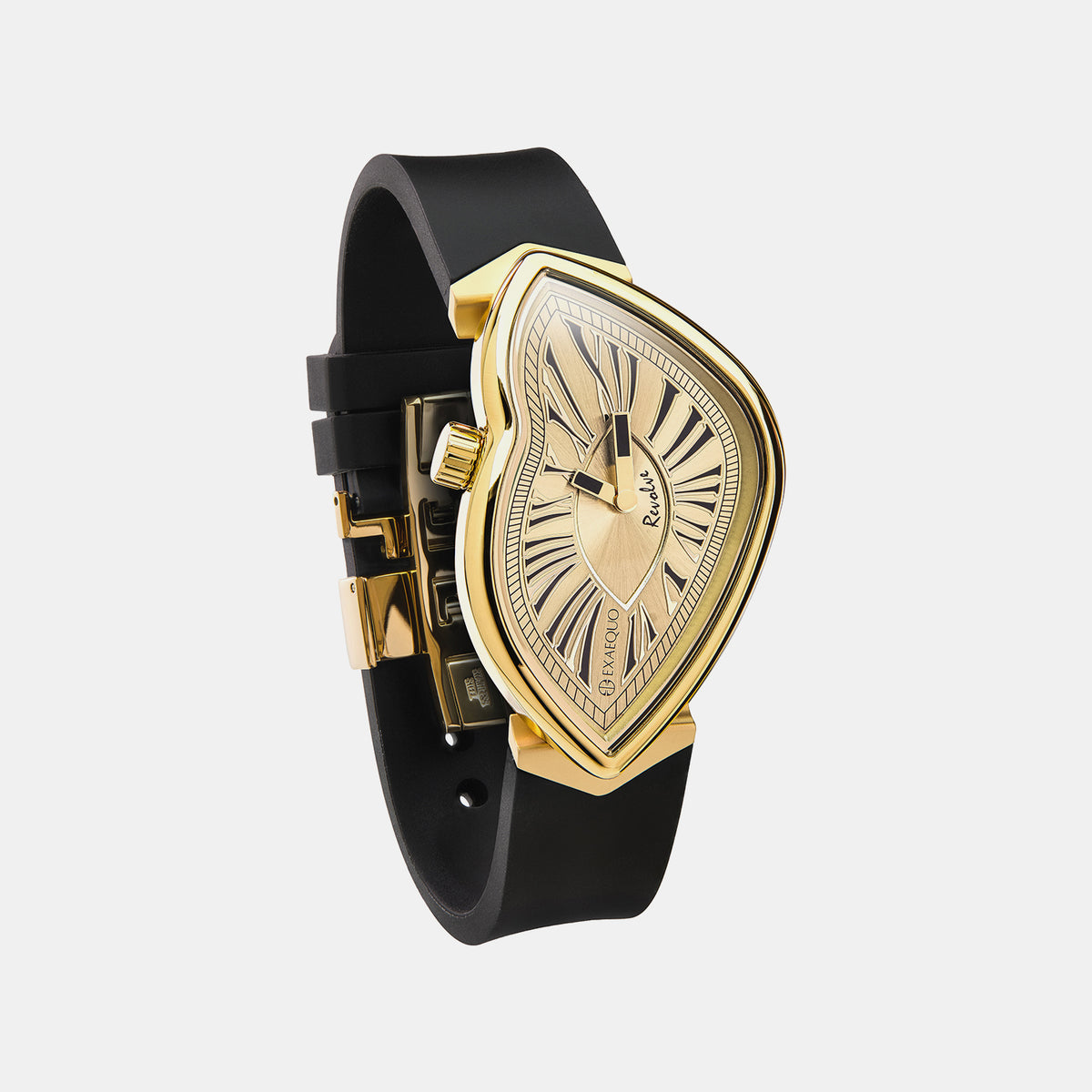 Revolve Unisex Quartz Gold Dial Analog Silicone Watch EX0032.0003