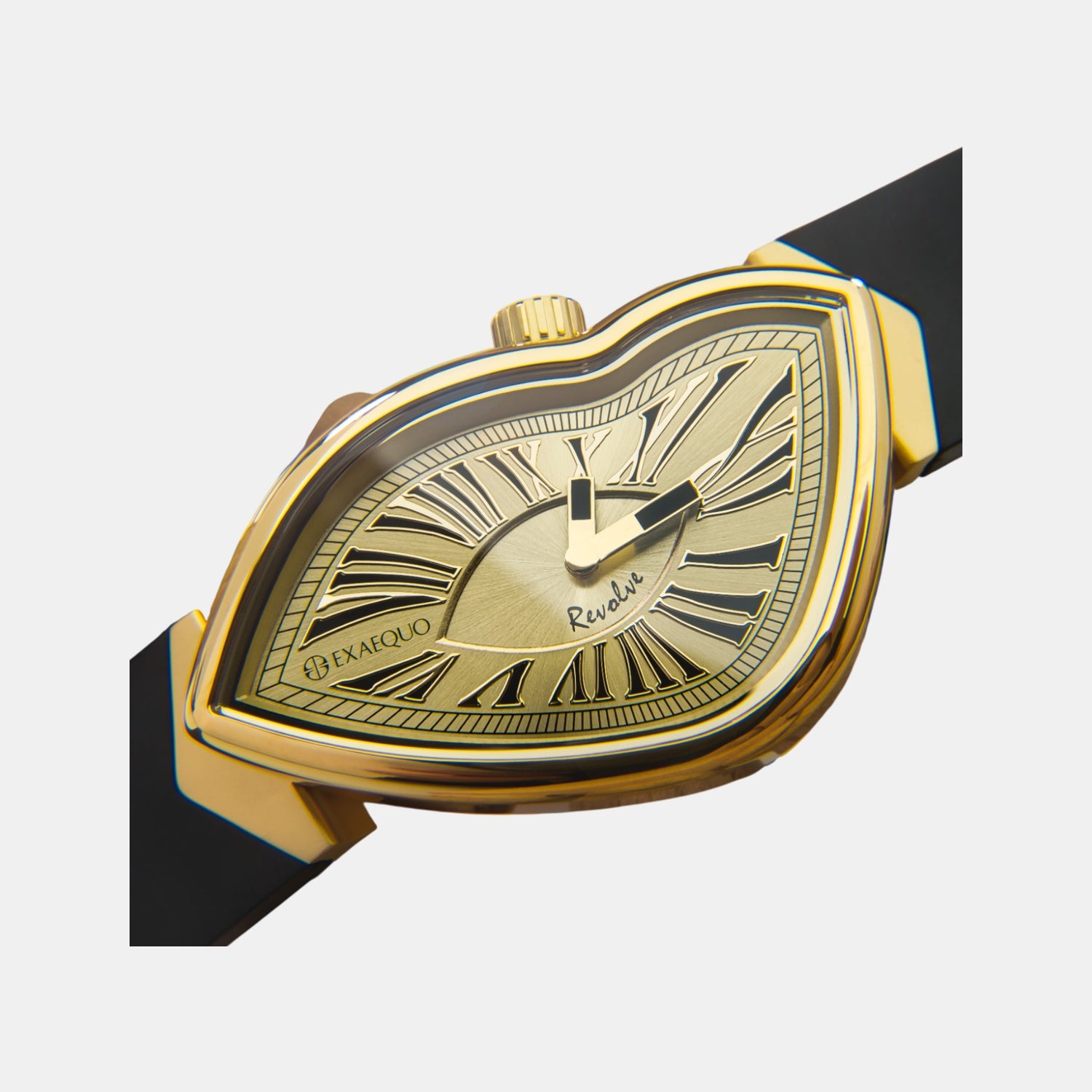 Revolve Unisex Quartz Gold Dial Analog Silicone Watch EX0032.0003