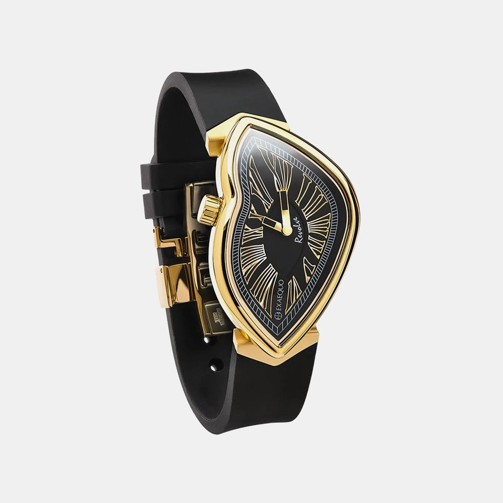 Revolve Unisex Quartz Black Dial Analog Silicone Watch EX0032.0001