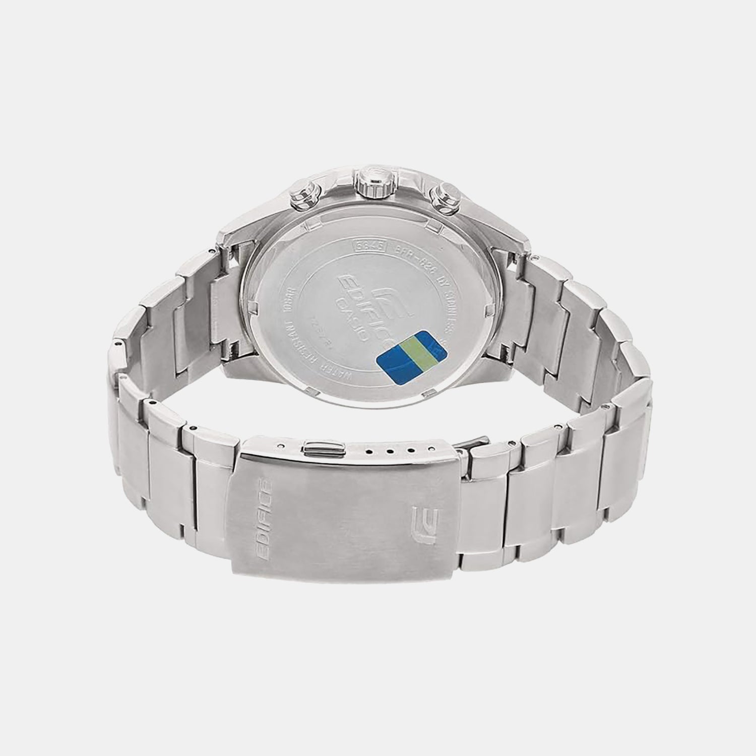 Edifice Men Quartz White Dial Chronograph Stainless Steel Watch EX095