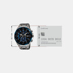 Edifice Men Quartz Black Dial Chronograph Stainless Steel Watch EX190