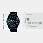 Edifice Men Quartz Black Dial Analog Stainless Steel Watch EX205