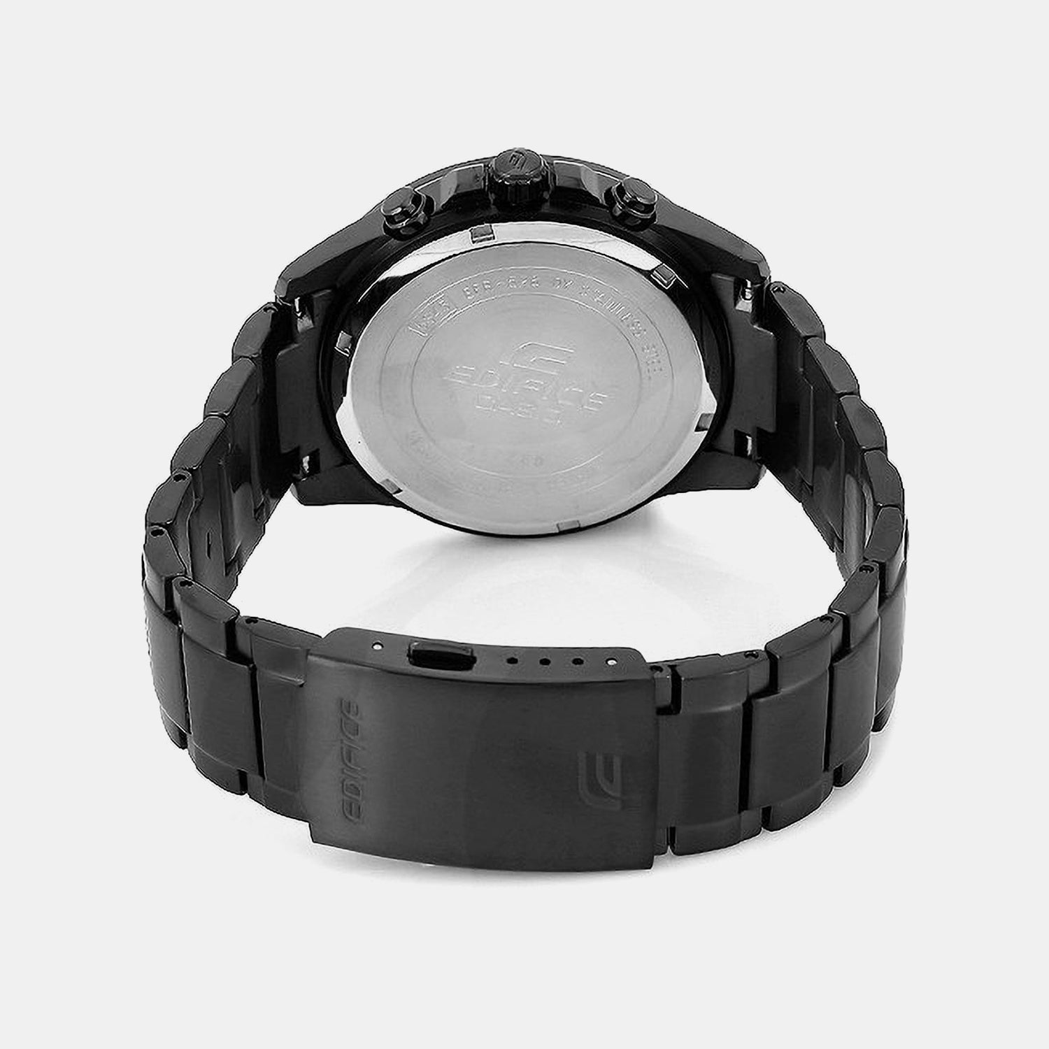 Edifice Men Quartz Black Dial Analog Stainless Steel Watch EX205