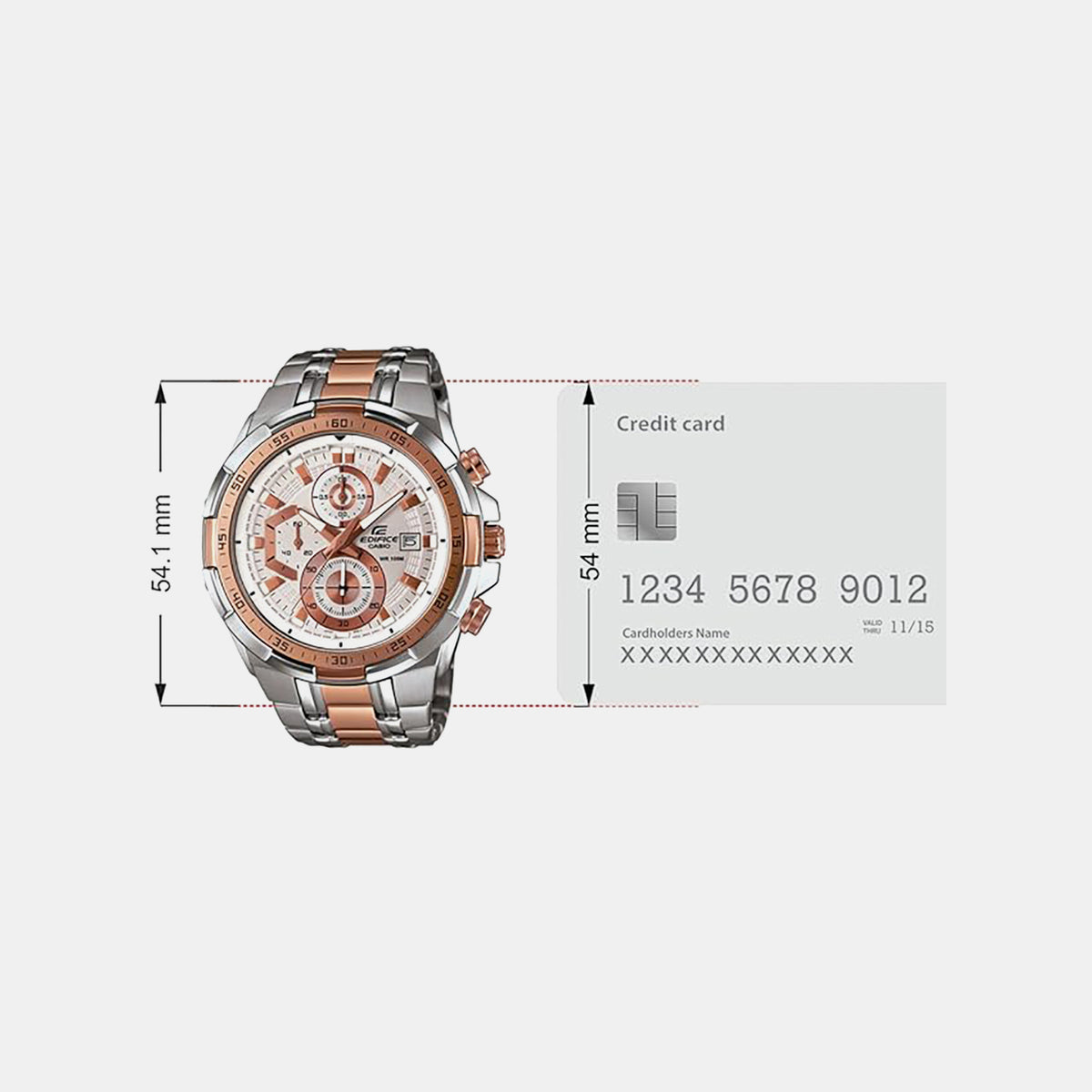 Edifice Men Quartz White Dial Chronograph Stainless Steel Watch EX222