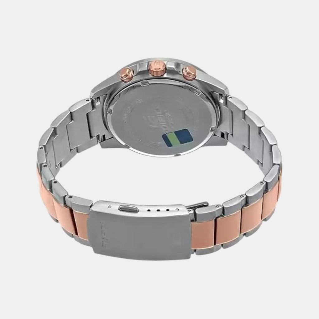 Edifice Men Quartz Silver Dial Chronograph Stainless Steel Watch EX272