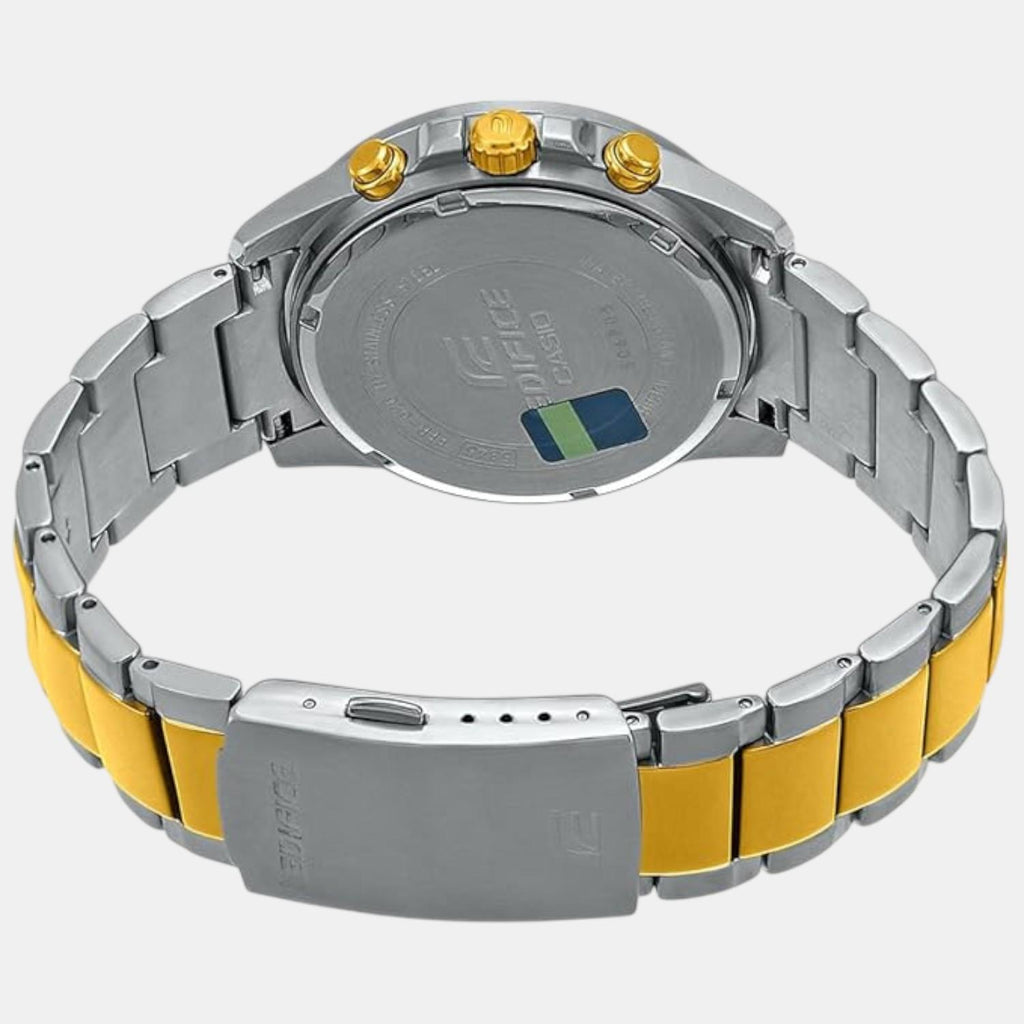 Edifice Men Quartz Silver Dial Chronograph Stainless Steel Watch EX273