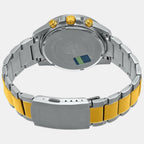 Edifice Men Quartz Silver Dial Chronograph Stainless Steel Watch EX273