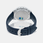 Edifice Men Quartz Blue Dial Chronograph Leather Watch EX302