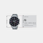 Edifice Men Quartz Black Dial Analog-Digital Stainless Steel Watch EX438