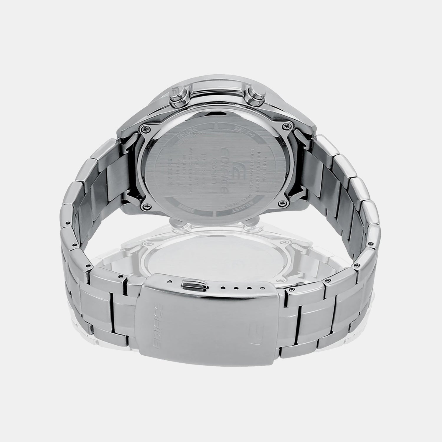Edifice Men Quartz Blue Dial Analog-Digital Stainless Steel Watch EX440