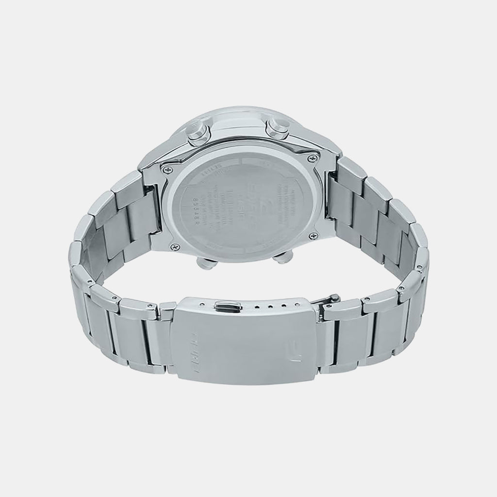 Edifice Men Quartz Black Dial Analog-Digital Stainless Steel Watch EX456
