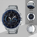 Edifice Men Quartz Black Dial Analog-Digital Stainless Steel Watch EX500