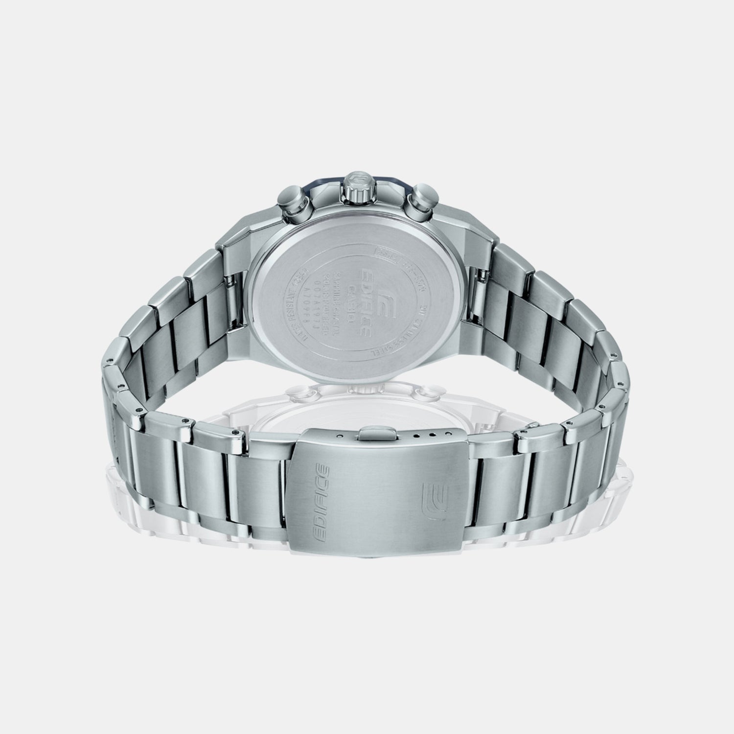 Edifice Men Quartz Blue Dial Chronograph Stainless Steel Watch EX528