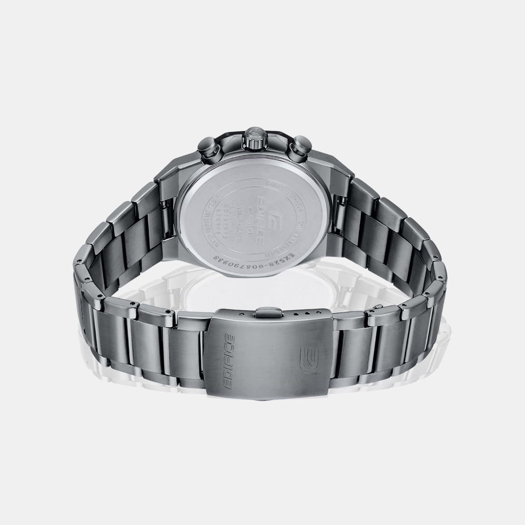Edifice Men Quartz Grey Dial Chronograph Stainless Steel Watch EX529
