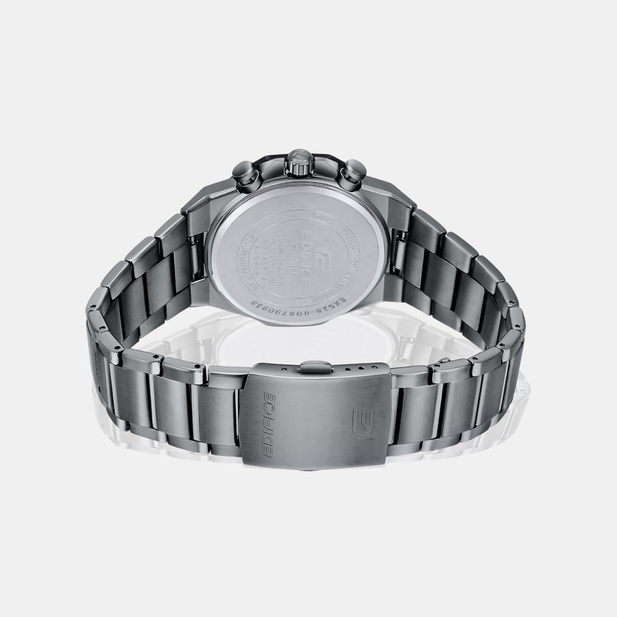 Edifice Men Quartz Grey Dial Chronograph Stainless Steel Watch EX529