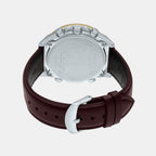 Edifice Men Quartz Grey Dial Analog-Digital Leather Watch EX530