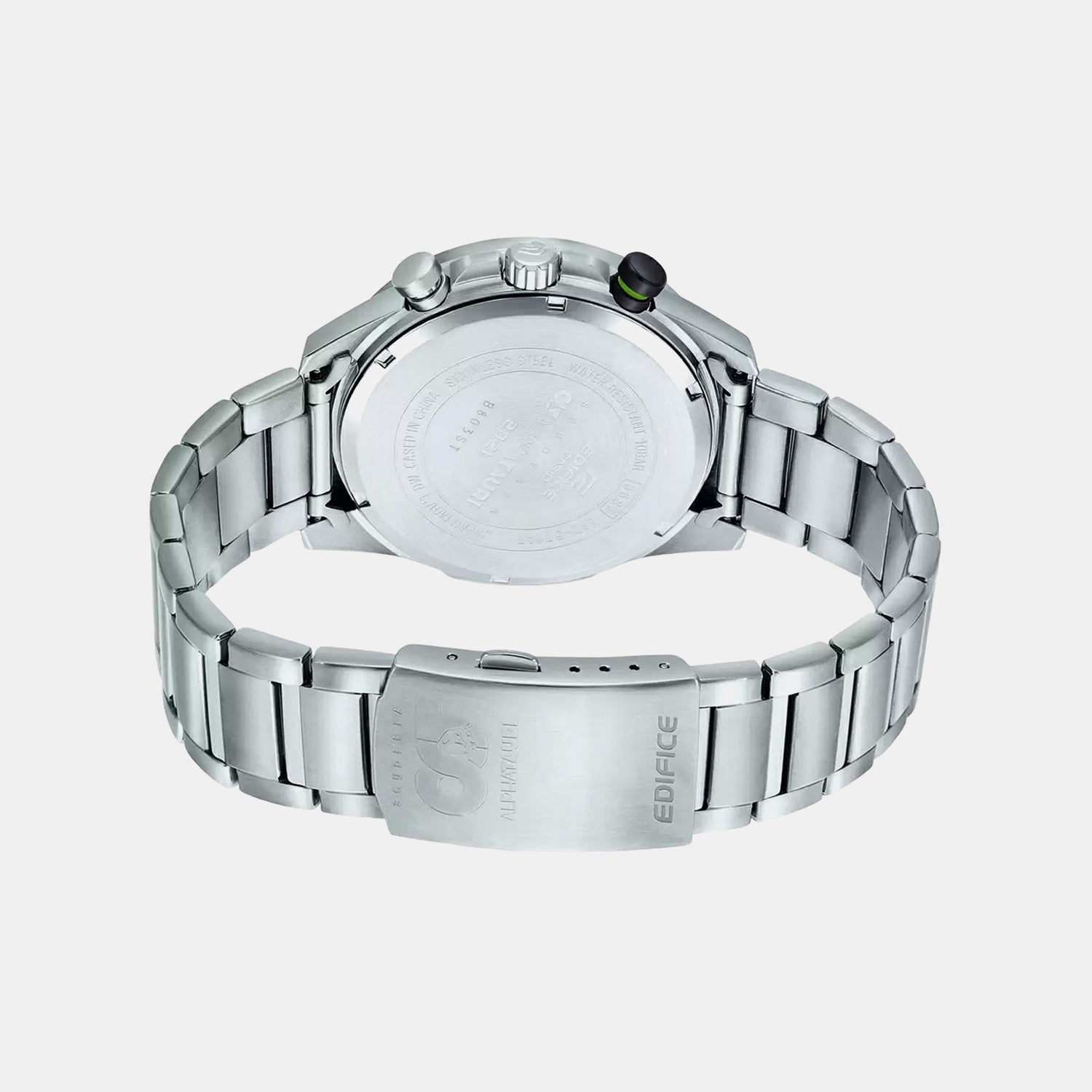 Edifice Men Quartz Grey Dial Chronograph Stainless Steel Watch EX537