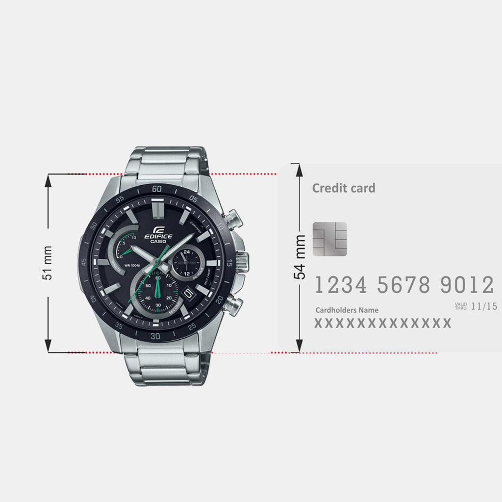 Edifice Men Quartz Multicolour Dial Chronograph Stainless Steel Watch EX542