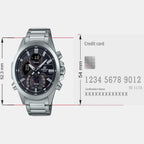 Edifice Men Quartz Black Dial Analog-Digital Stainless Steel Watch EX545