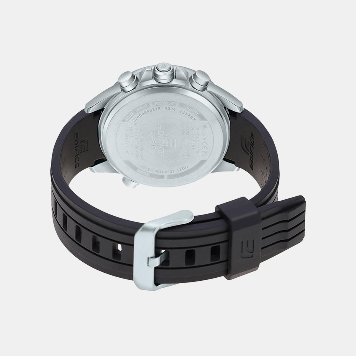 Edifice Men Quartz Black Dial Analog-Digital Resin Watch EX548