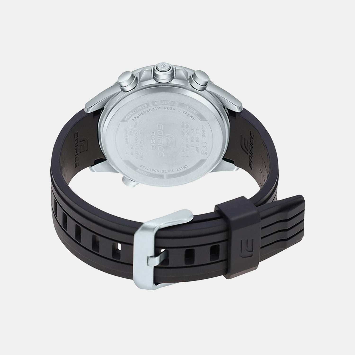 Edifice Men Quartz Black Dial Analog-Digital Resin Watch EX548