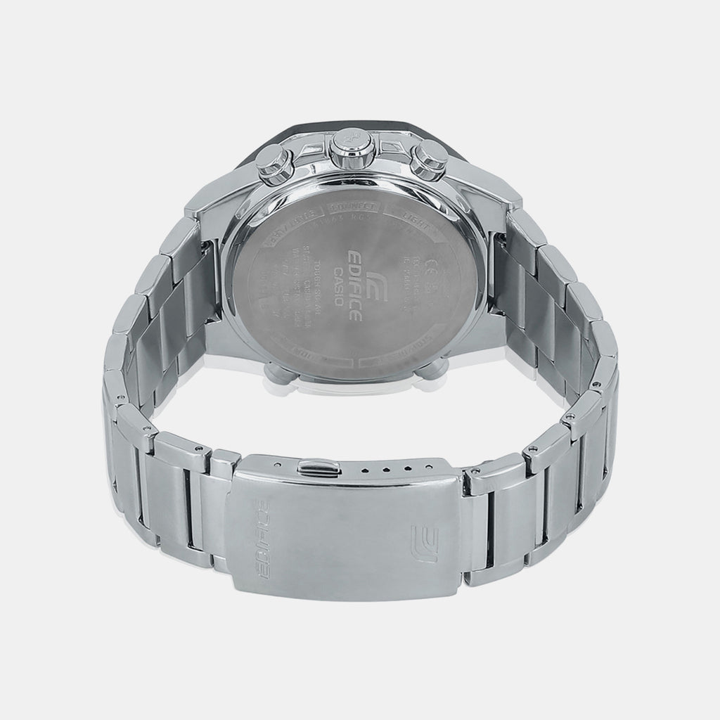 Edifice Men Quartz Black Dial Analog-Digital Stainless Steel Watch EX554