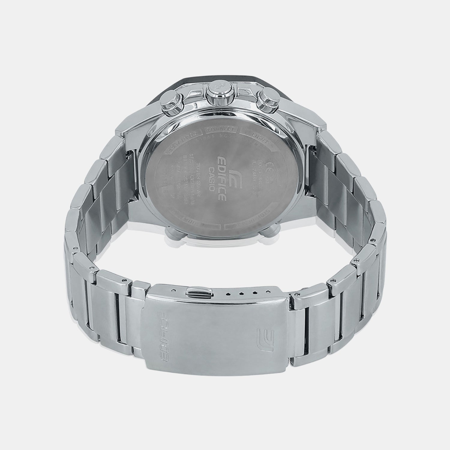 Edifice Men Quartz Black Dial Analog-Digital Stainless Steel Watch EX554