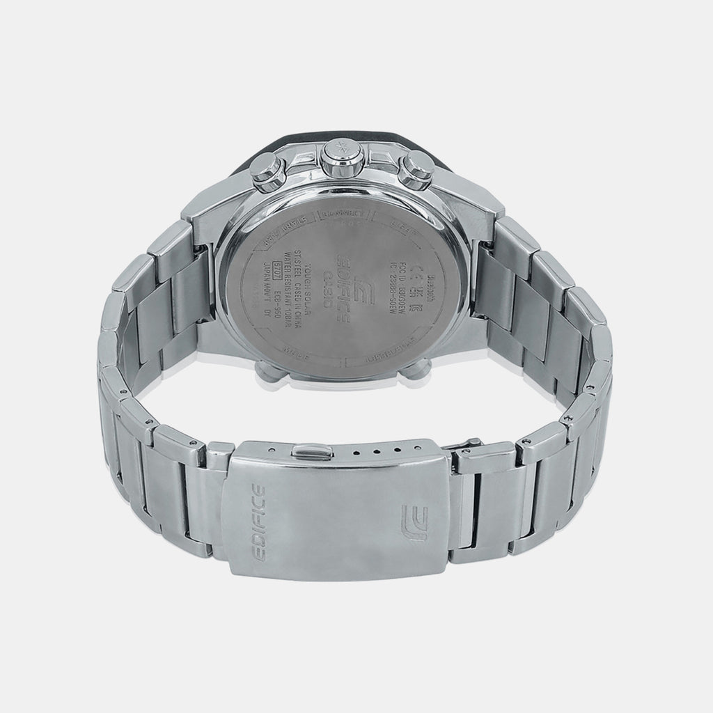 Edifice Men Quartz Blue Dial Analog-Digital Stainless Steel Watch EX555