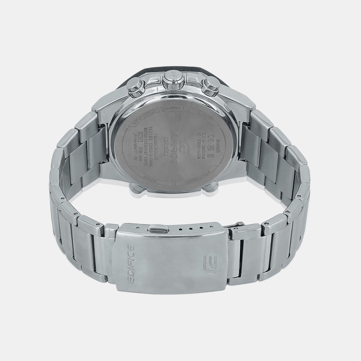 Edifice Men Quartz Blue Dial Analog-Digital Stainless Steel Watch EX555