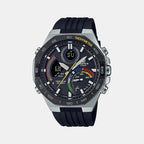 Edifice Men Quartz Black Dial Analog-Digital Resin Watch EX557