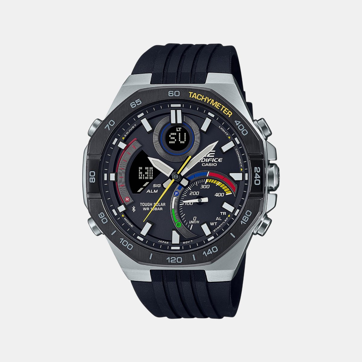Edifice Men Solar Black Dial Analog-Digital Resin Watch EX557