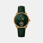 Ebony Men Automatic Green Dial Analog Leather Watch Ebony - Gold