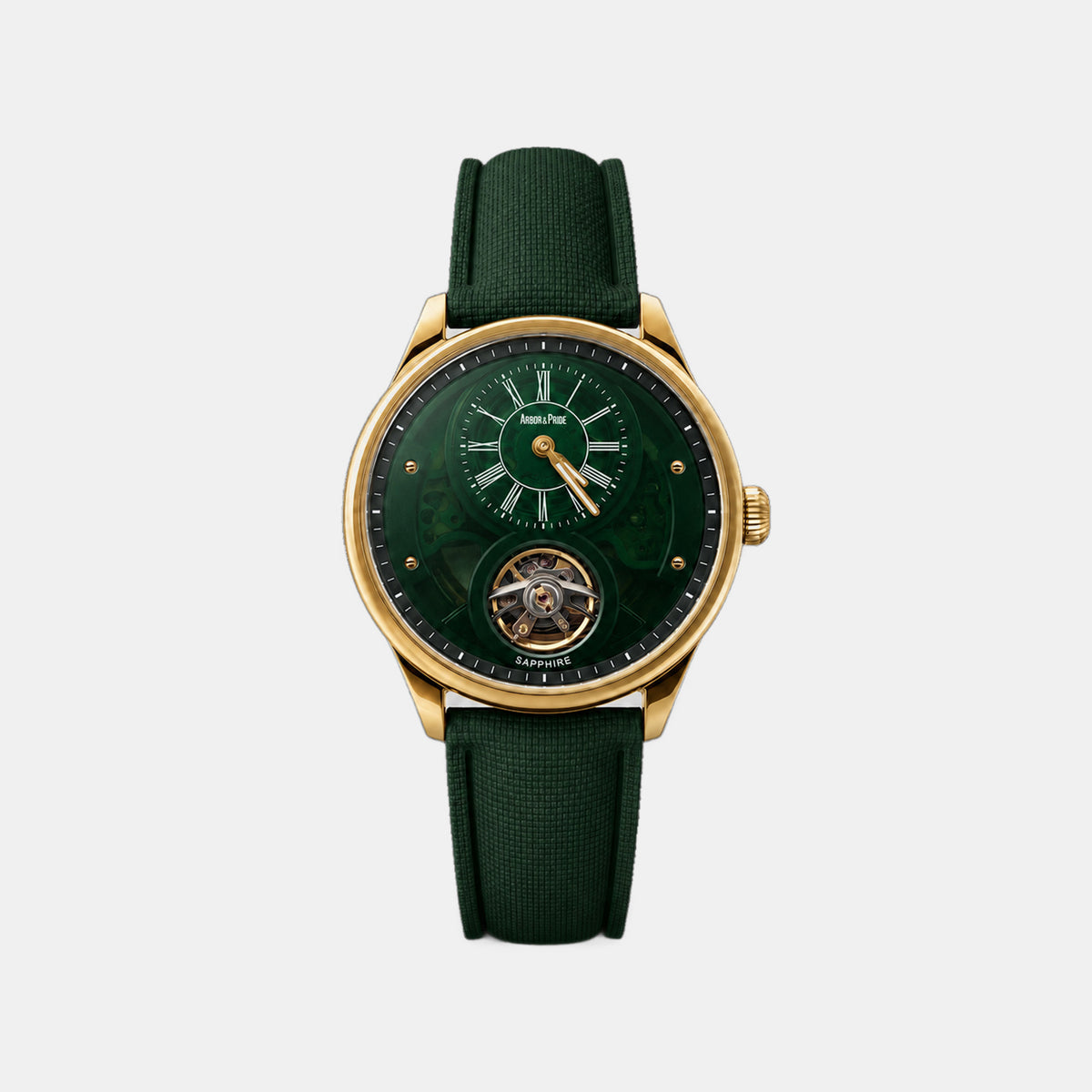 Ebony Men Automatic Green Dial Analog Leather Watch Ebony - Gold