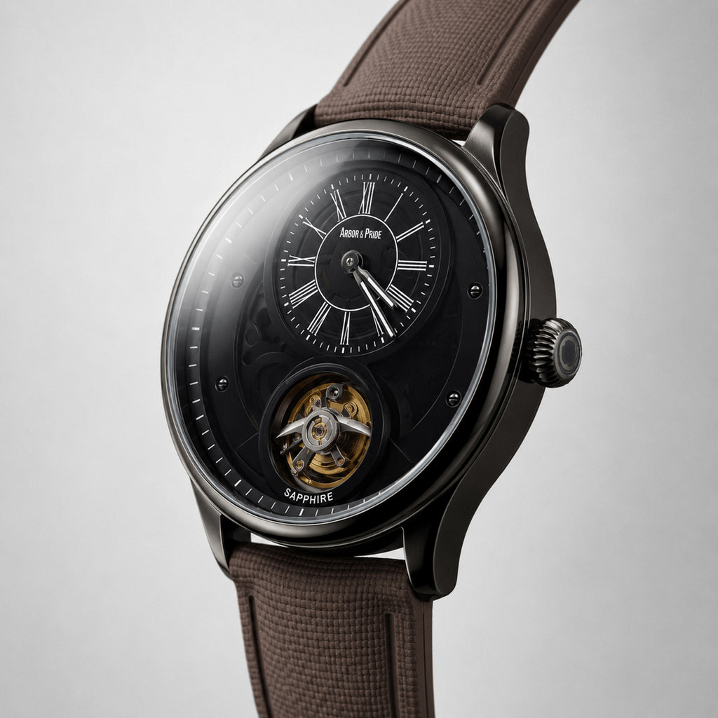 Ebony Men Automatic Grey Dial Analog Leather Watch Ebony - Gm